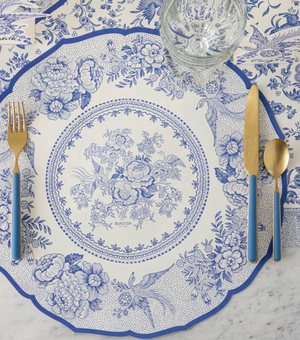 Blue Asiatic Pheasants Die-Cut Paper Placemats