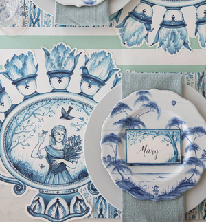 Indigo Meadow Die-Cut Paper Placemats