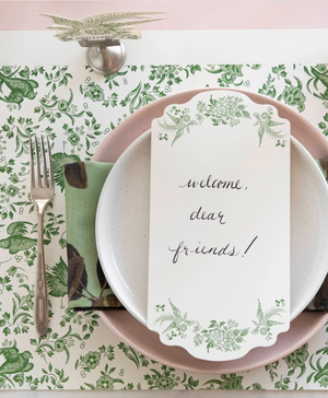 Green Regal Peacock Paper Placemats