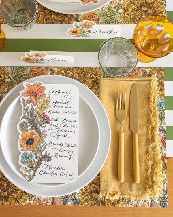 Autumn Acanthus Paper Placemats