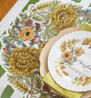 Autumn Acanthus Wreath Die-Cut Paper Placemats