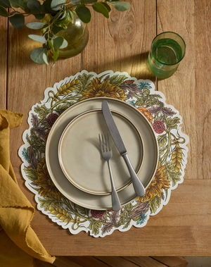 Autumn Acanthus Wreath Die-Cut Paper Placemats