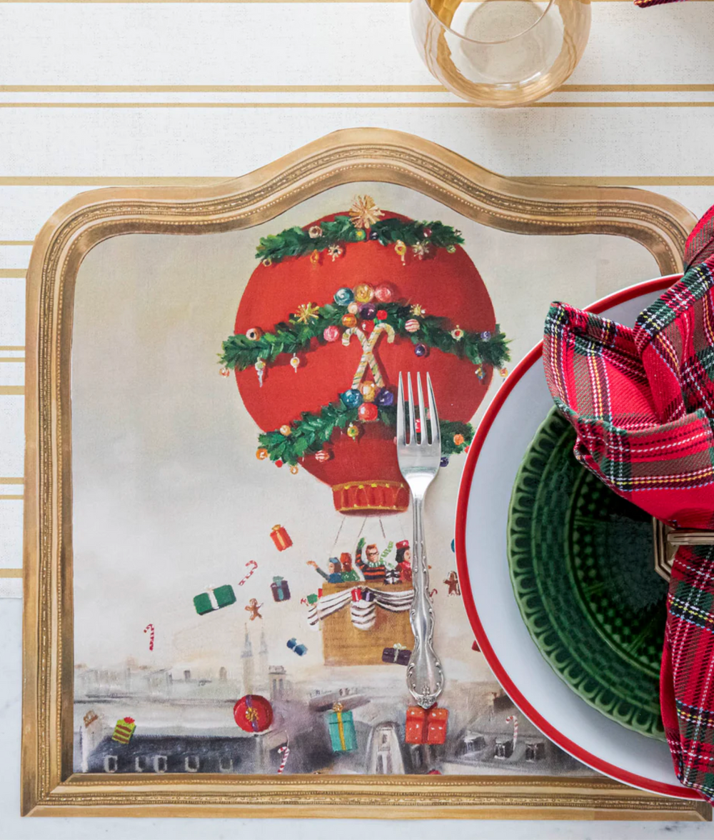 Holiday Balloon Ride Die-Cut Paper Placemats