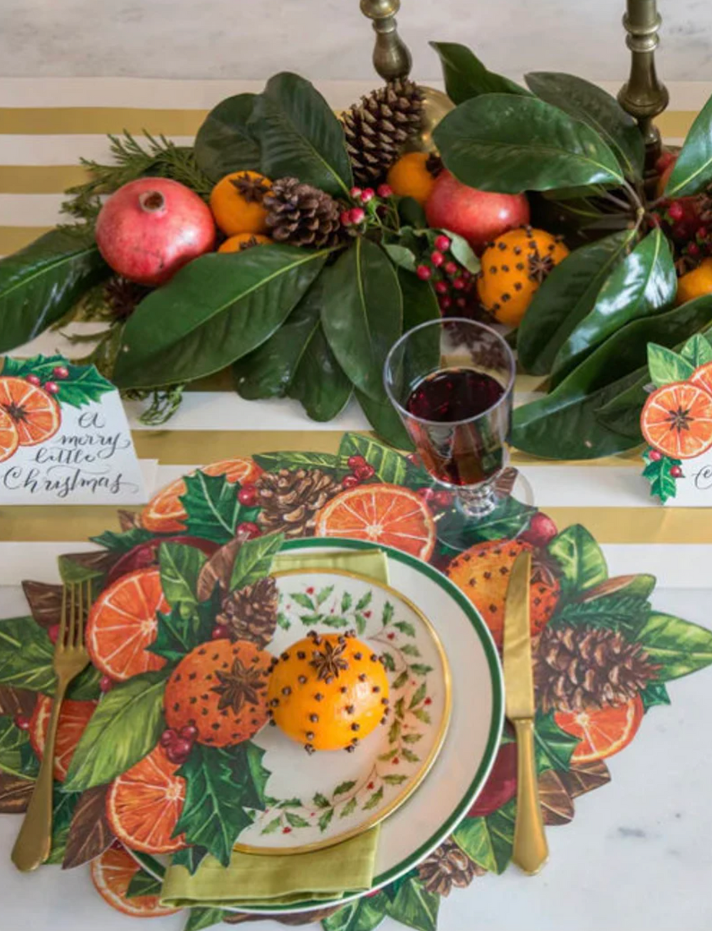 Winter Citrus Die-Cut Paper Placemats