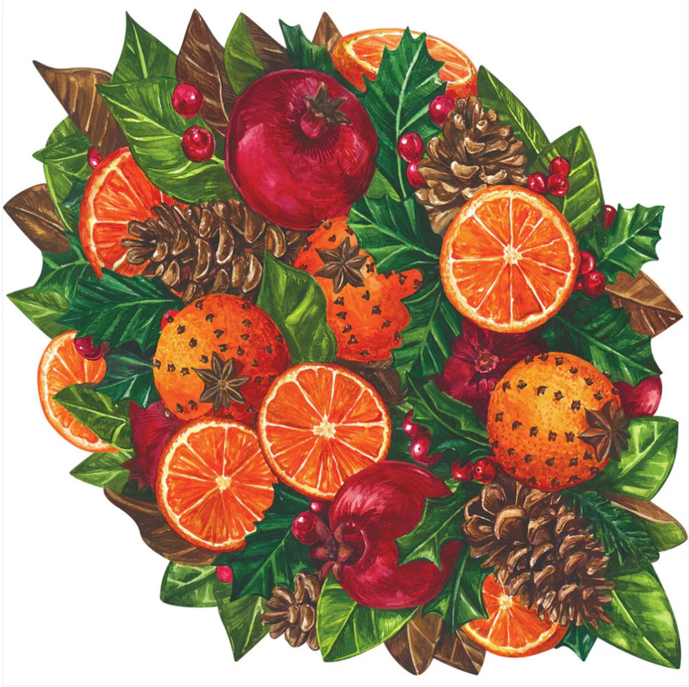 Winter Citrus Die-Cut Paper Placemats