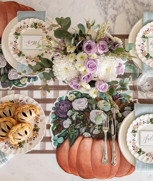 Pumpkin Posey Paper Placemats