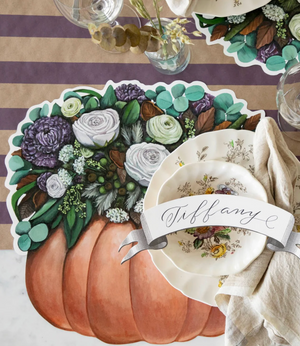 Pumpkin Posey Paper Placemats