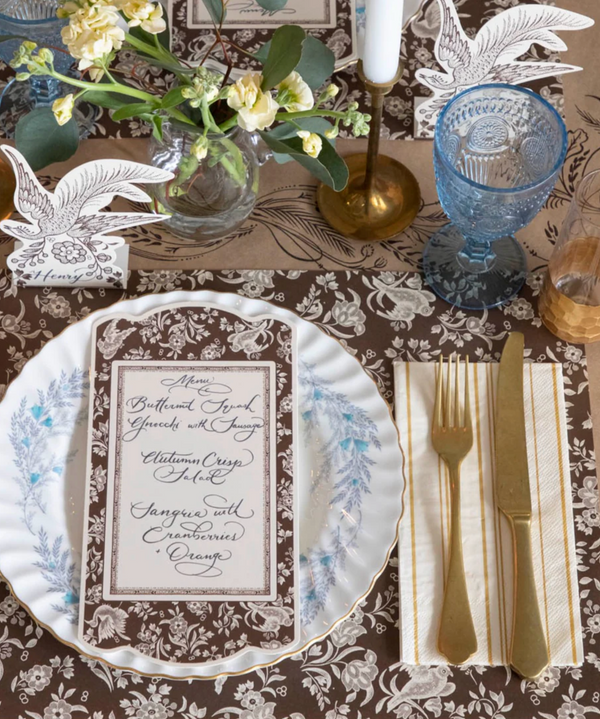Brown Regal Peacock Paper Placemats