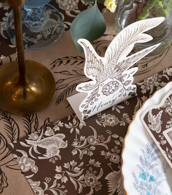 Brown Regal Peacock Paper Placemats