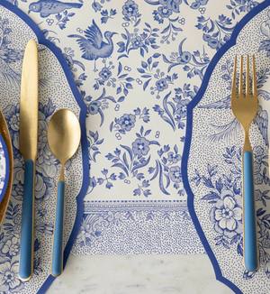 Blue Peacock Paper Runner