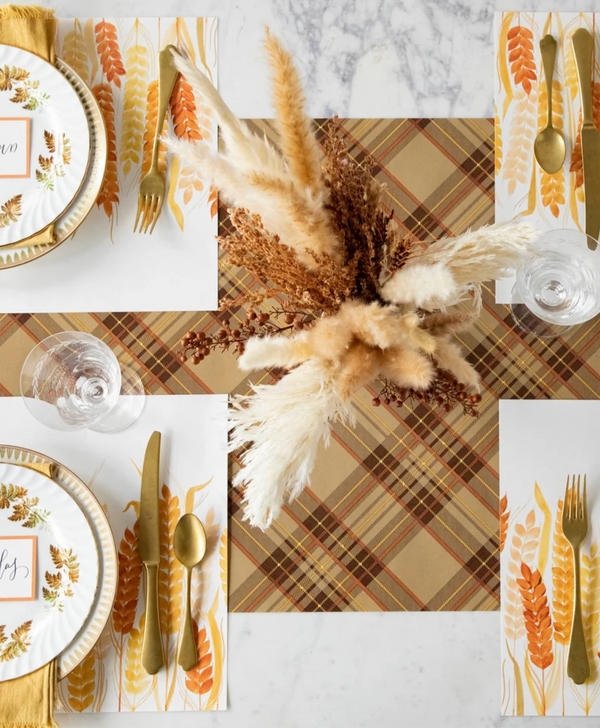 Autumn Plaid Paper Runner