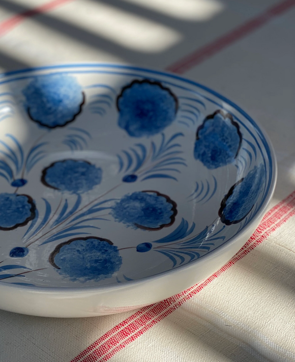 Blue Flower Serving Bowl