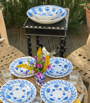 Blue Flower Serving Bowl