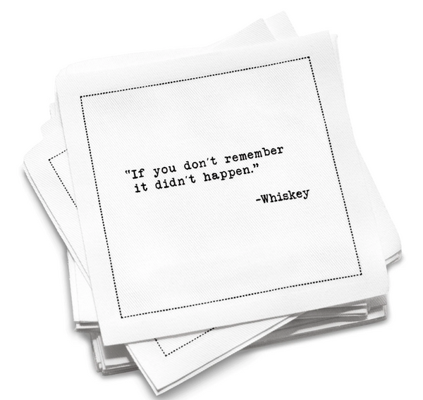 Whiskey Quote Cocktail Napkins