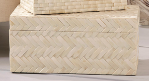 Basket Weave Bone Box