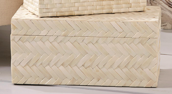 Basket Weave Bone Box