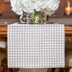 Gingham Linen Table Runner