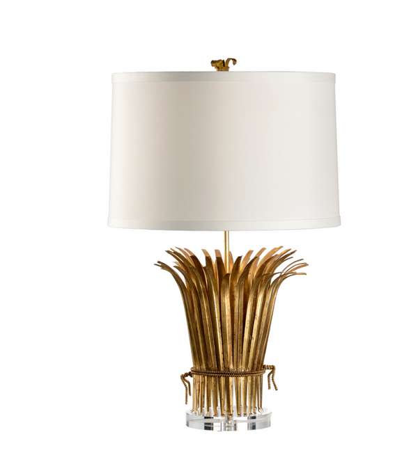 Golden Wheat Leaf Lamp