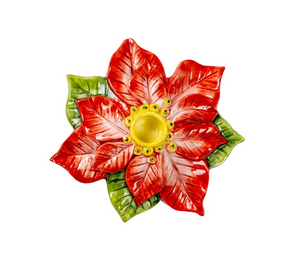 Poinsettia Candle Holder