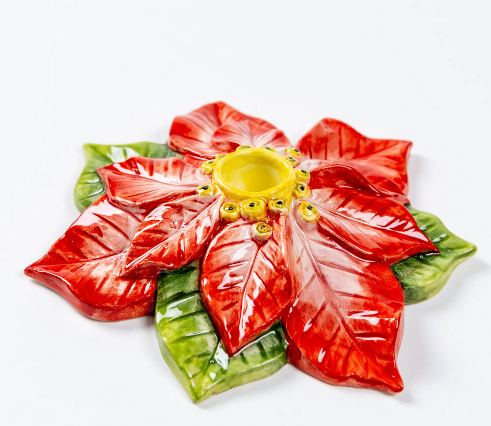 Poinsettia Candle Holder