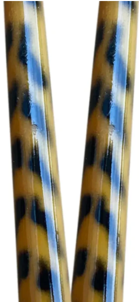 Leopardo Hand-Painted Candlestick- Set of 2