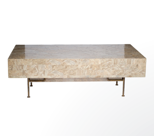 50s French Coffee Table with Iron Base