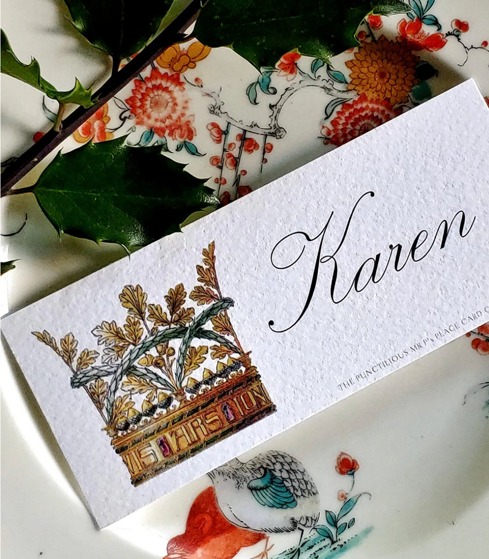 Coronet Nouveau - Place Cards- Laydown