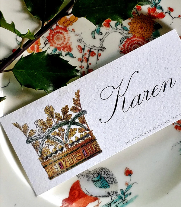 Coronet Nouveau - Place Cards- Laydown