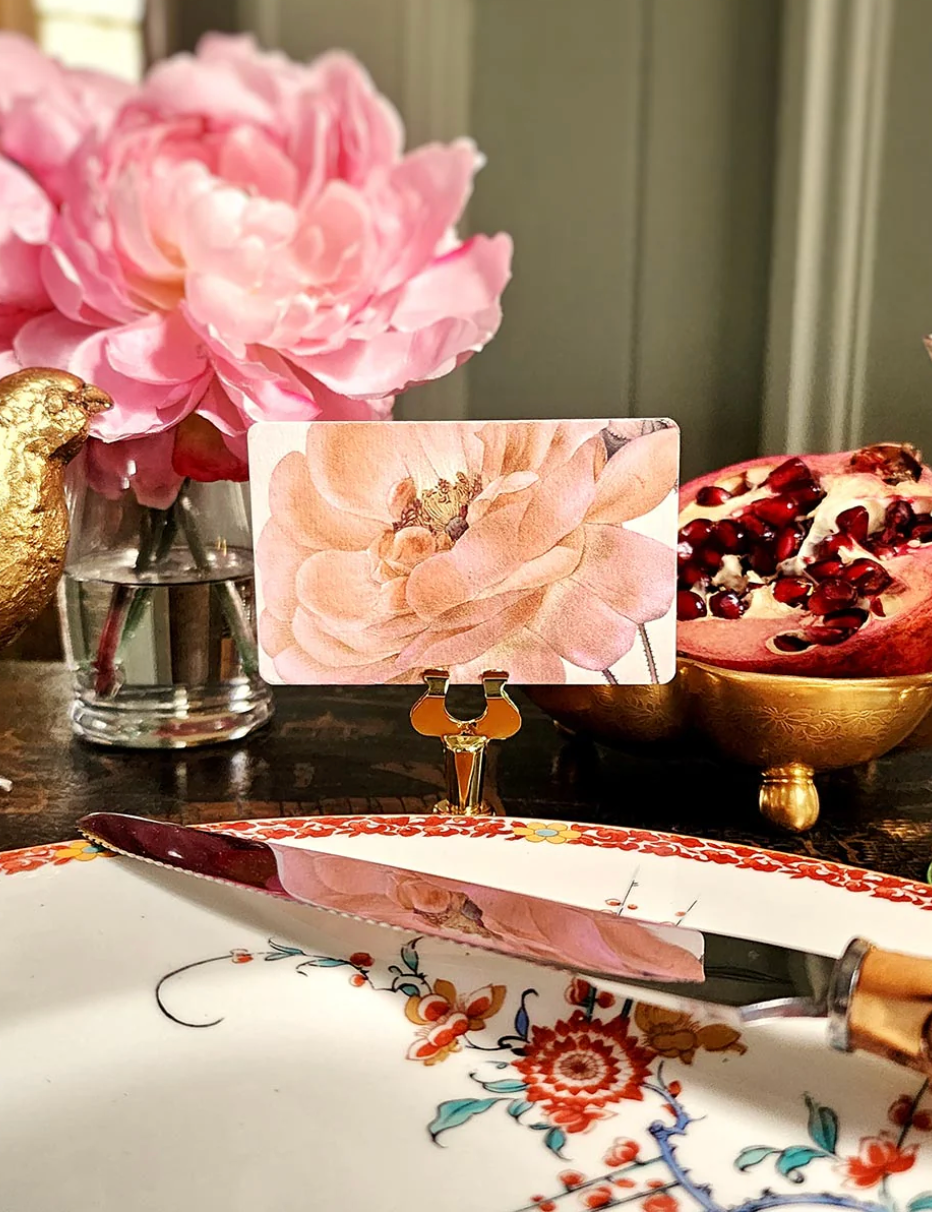 Damask Rose- Place Cards- Upright