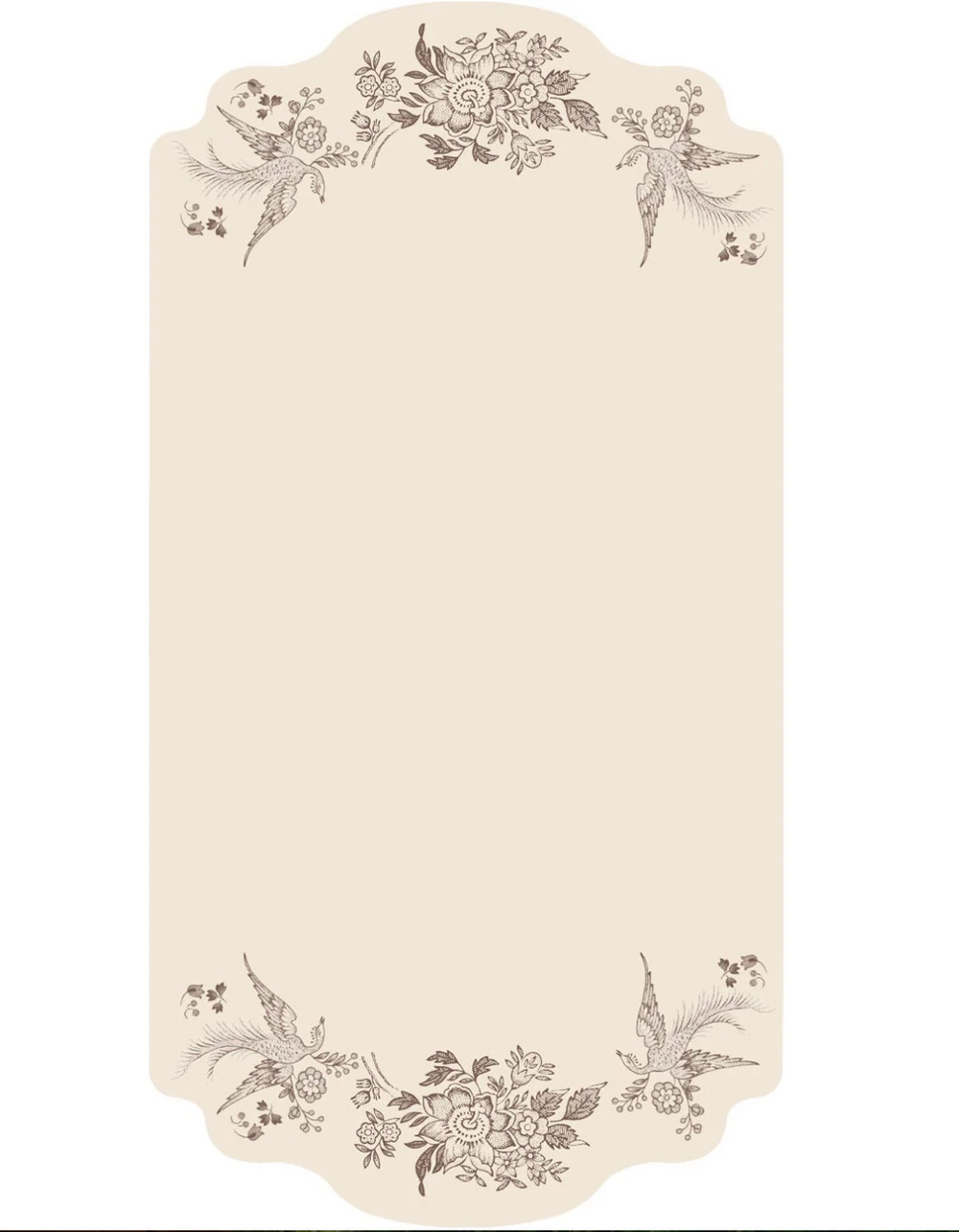 Brown Asiatic Pheasants Table Cards