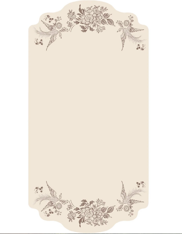 Brown Asiatic Pheasants Table Cards