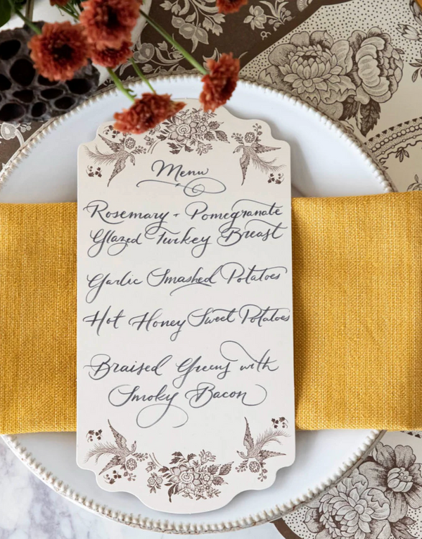 Brown Asiatic Pheasants Table Cards