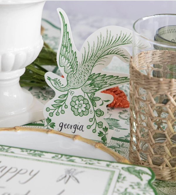 Green Asiatic Pheasants Place Cards