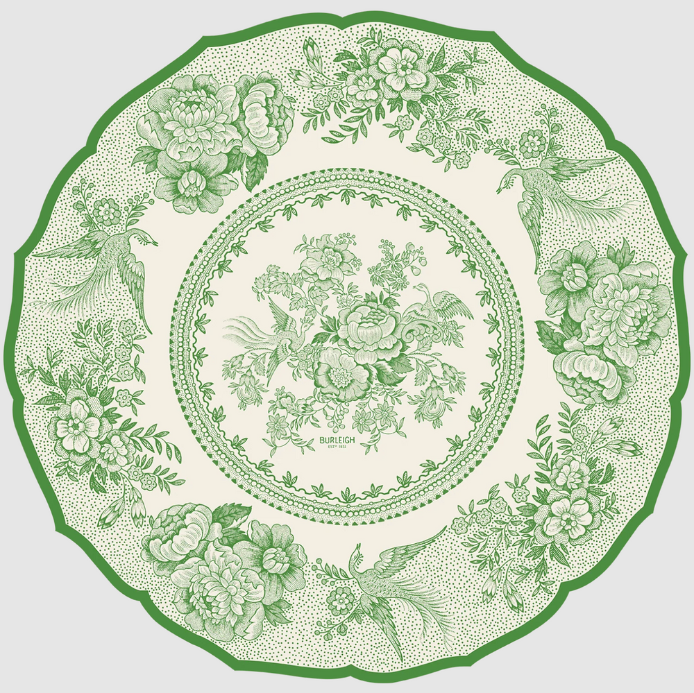 Green Asiatic Pheasants Die-Cut Paper Placemats