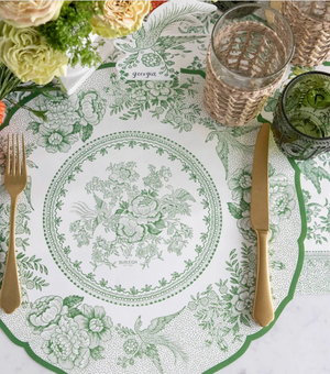 Green Asiatic Pheasants Die-Cut Paper Placemats