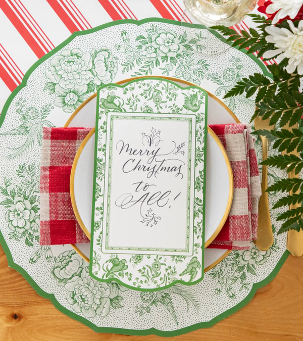 Green Asiatic Pheasants Die-Cut Paper Placemats
