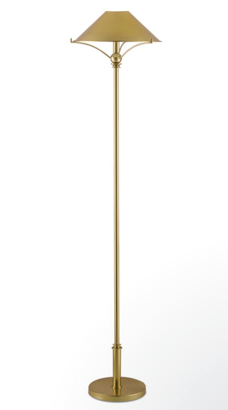 Globe Polished Brass Floor Lamp
