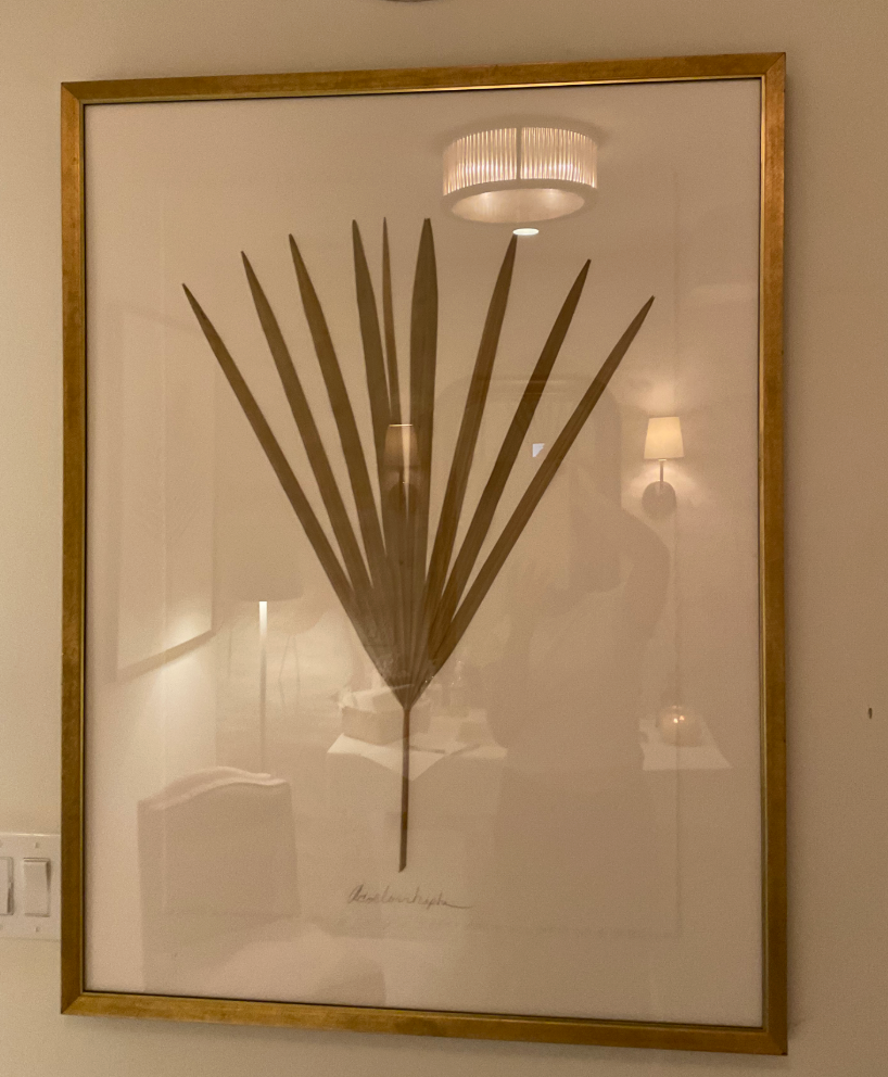 Natural Palm Frond Gold Frame