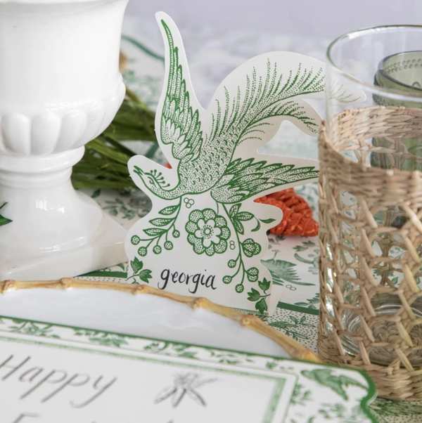 Green Asiatic Place Cards